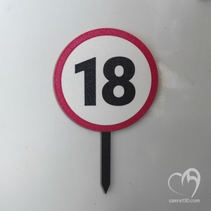 18 karikás tortadísz és hűtőmágnes egyben - Meska.hu