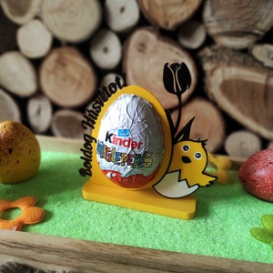 Húsvéti Kindertojás tartó - ünnepi díszek, dekorációk - húsvéti díszek és dekorációk - húsvéti tojástartó - Meska.hu