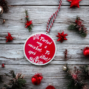 Tartsd meg a mocskot, te apró állat! - Vicces karácsonyfadísz 1., Karácsony, Karácsonyi lakásdekoráció, Karácsonyfadíszek, Mindenmás, MESKA