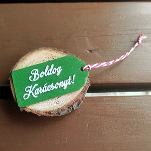 Ajándékkísérő - 4-féle variációban, Karácsony, Karácsonyi ajándékozás, Karácsonyi képeslap, üdvözlőlap, ajándékkísérő, Mindenmás, MESKA