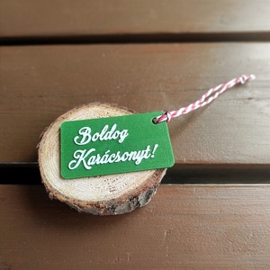 Ajándékkísérő - 4-féle variációban - karácsony - karácsonyi ajándékozás - karácsonyi képeslap, üdvözlőlap, ajándékkísérő - Meska.hu