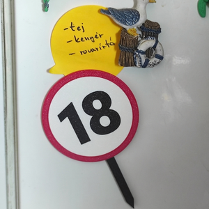 18 karikás tortadísz és hűtőmágnes egyben, Otthon & Életmód, Konyhafelszerelés, tálalás, Konyhai dekoráció, Hűtőmágnes, Mindenmás, MESKA