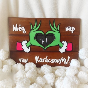 Grincs karácsonyi visszaszámláló - 2 változatban - karácsony - adventi díszek - adventi naptár - Meska.hu