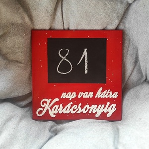 Karácsonyi visszaszámláló 4. � krétával írható - karácsony - adventi díszek - adventi naptár - Meska.hu