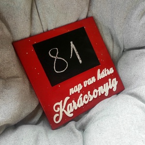 Karácsonyi visszaszámláló 4. � krétával írható - karácsony - adventi díszek - adventi naptár - Meska.hu