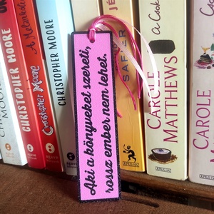 Feliratos könyvjelző - Aki a könyveket szereti, rossz ember nem lehet - könyv & zene - könyvjelző - Meska.hu