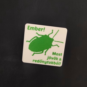 Ember! Most jövök a redőnytokból! - Poloska hűtőmágnes - otthon & életmód - konyhafelszerelés, tálalás - konyhai dekoráció - hűtőmágnes - Meska.hu