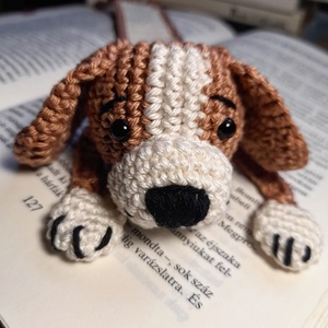 Horgolt kutyus könyvjelző - könyv & zene - könyvjelző - Meska.hu