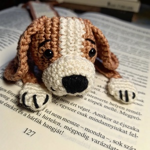 Horgolt kutyus könyvjelző - könyv & zene - könyvjelző - Meska.hu
