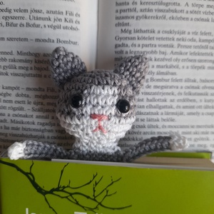 Horgolt foltos cica könyvjelző - könyv & zene - könyvjelző - Meska.hu