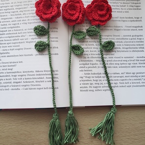 Rózsás könyvjelző - könyv & zene - könyvjelző - Meska.hu