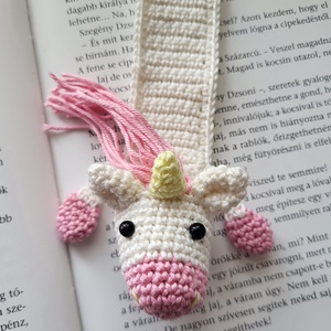 Horgolt egyszarvú könyvjelző - könyv & zene - könyvjelző - Meska.hu