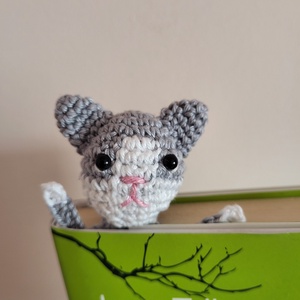 Horgolt foltos cica könyvjelző, Könyv & Zene, Könyvjelző, Horgolás, Varrás, MESKA