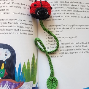 Katicás horgolt könyvjelző - Meska.hu