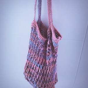 Horgolt bevásárló zero waste szatyor mandala mintás - táska & tok - bevásárlás & shopper táska - shopper, textiltáska, szatyor - Meska.hu