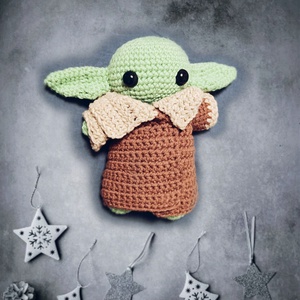 Horgolt Baby Yoda, Grogu, a Gyermek - játék & sport - plüssállat & játékfigura - más figura - Meska.hu