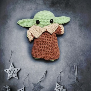 Horgolt Baby Yoda, Grogu, a Gyermek - Meska.hu