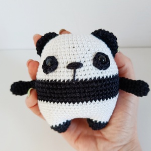 Horgolt panda - játék & sport - plüssállat & játékfigura - más figura - Meska.hu