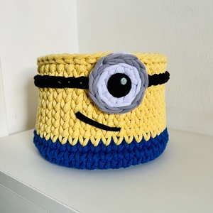 Minion horgolt tároló kosár - Meska.hu