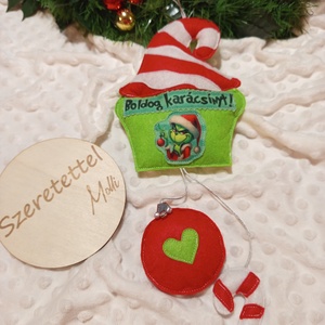 Grincs ajtódísz - karácsony - karácsonyi lakásdekoráció - karácsonyfa, grincsfa - Meska.hu