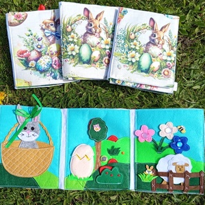 Húsvéti tojáskereső matatókönyv - baba - mama - baba játékok - textilkönyv & babakönyv - Meska.hu