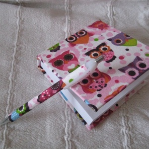 Baglyos asztali jegyzettömb -  - Meska.hu