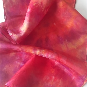 Bíbor alkony- selyem sál - ruha & divat - sál, sapka, kendő - kendő - Meska.hu