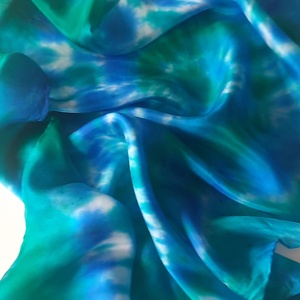 Azúr örvény - selyem sál - ruha & divat - sál, sapka, kendő - kendő - Meska.hu