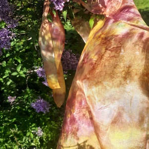 Avar elegancia - selyem sál, Ruha & Divat, Sál, Sapka, Kendő, Kendő, Selyemfestés, MESKA