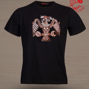 Szervető-rakamazi turul póló - fekete, Ruha & Divat, Férfi ruha, Póló, Hímzés, Varrás, MESKA