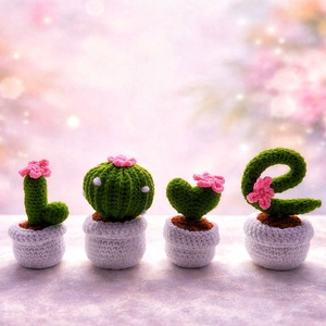 Horgolt kaktusz LOVE, Játék & Sport, Baba & babaház, Baba, Horgolás, MESKA
