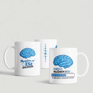 Agyas vicces bögre, egyedi ajándék agyalósoknak - otthon & életmód - konyhafelszerelés, tálalás - tálalás - bögre & csésze - Meska.hu