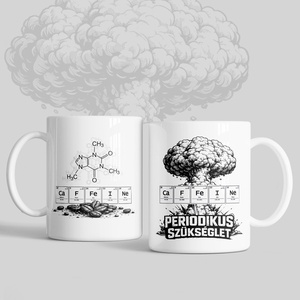 Koffeines bögre � CaFFeINe / Periodikus szükséglet ajándék kávérajongóknak - otthon & életmód - konyhafelszerelés, tálalás - tálalás - bögre & csésze - Meska.hu