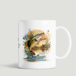 Horgász bögre: Fishing is fun! Mester horgász felirattal - Meska.hu