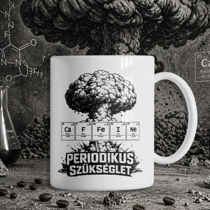 Koffeines bögre  CaFFeINe / Periodikus szükséglet ajándék kávérajongóknak, Otthon & Életmód, Konyhafelszerelés, tálalás, Tálalás, Bögre & Csésze, Mindenmás, Fotó, grafika, rajz, illusztráció, MESKA