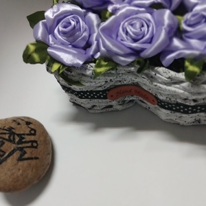 SzeviMaMa rózsabox (1.variáció), Otthon & Életmód, Dekoráció, Asztal és polc dekoráció, Asztaldísz, Fonás (csuhé, gyékény, stb.), Újrahasznosított alapanyagból készült termékek, MESKA