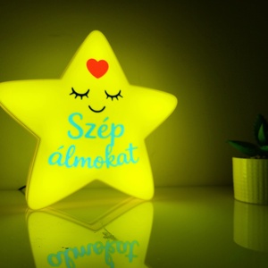 Szép álmokat csillag LED hangulatlámpa � egyedi, kézzel készített ajándék gyerekszobába, Otthon & Életmód, Lámpa, Hangulatlámpa, Mindenmás, MESKA