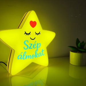 Szép álmokat csillag LED hangulatlámpa � egyedi, kézzel készített ajándék gyerekszobába - otthon & életmód - lámpa - hangulatlámpa - Meska.hu