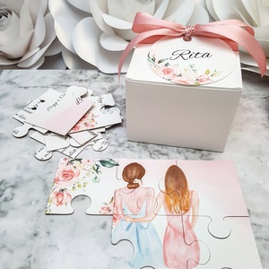 Watercolor Tanúfelkérő / Koszorúslány felkérő PUZZLE - Meska.hu