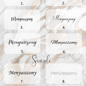 Rose Blossom esküvői menükártya  - esküvő - meghívó & kártya - menü - Meska.hu