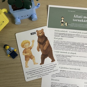 Állati mókás tornakártyák (álló nézet) csoportos játék verzió - 'Szia figyelem' - Digitális tartalom - baba - mama - baba játékok - mozgásfejlesztő játékok - Meska.hu