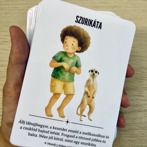 Állati mókás tornakártyák (álló nézet) csoportos játék verzió - 'Szia figyelem'  - baba - mama - baba játékok - mozgásfejlesztő játékok - Meska.hu