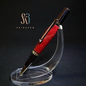 Egyedi golyóstoll . Bordó stabilizált fával - otthon & életmód - papír, írószer - ceruza & toll - Meska.hu