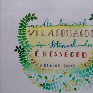 Ézsaiás 60:19 - művészet - festmény - akvarell - Meska.hu