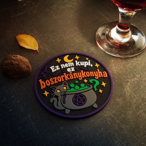 Halloween gumi poháralátét - Meska.hu