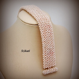 Beige fémmentes gyöngyfűzött karkötő - ékszer - karkötő - gyöngyös karkötő - Meska.hu Beige fémmentes gyöngyfűzött karkötő - ékszer - karkötő - gyöngyös karkötő - Meska.hu