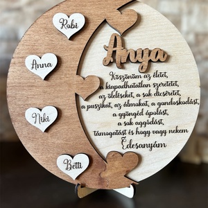 Egyedi anyák napi dísz, Otthon & Életmód, Dekoráció, Asztal és polc dekoráció, Asztaldísz, Famegmunkálás, Festett tárgyak, MESKA