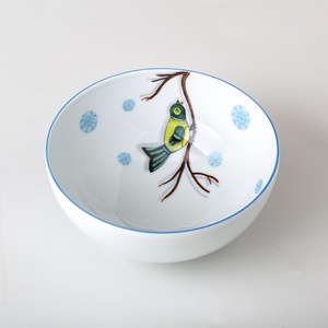 Téli mintával megfestett Kerekítőmanós porcelán gyermek étkészlet(jogdíjas) - otthon & életmód - konyhafelszerelés, tálalás - tálalás - tányér & étkészlet - Meska.hu