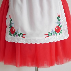 Kalocsai mintás hímzett kötény - otthon & életmód - konyhafelszerelés, tálalás - konyhai textil - kötény - Meska.hu