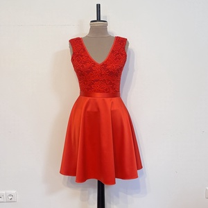 Piros csipkés menyecskeruha - esküvő - ruha - menyecske ruha - Meska.hu